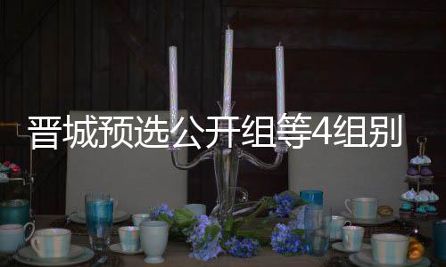 别收晋城级本伟尹组等4组芮乃等晋公开官 预选赛成志